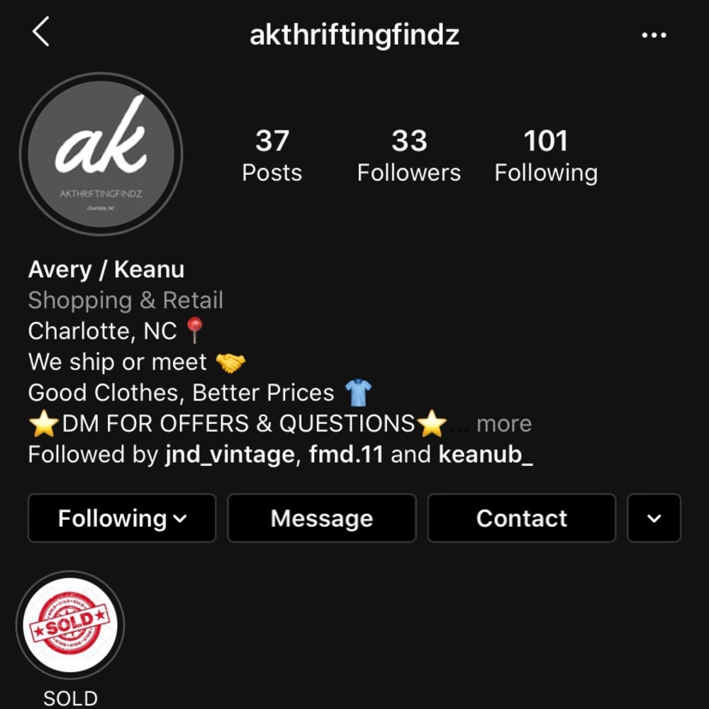 INSTAGRAM : AKthriftingfindz